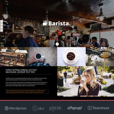 Página web para restaurantes y cafeterías Barista