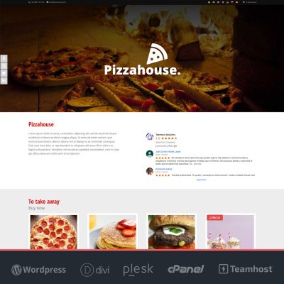 Página web para restaurantes Pizza House