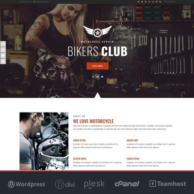 Crear página web en WordPress Bikers