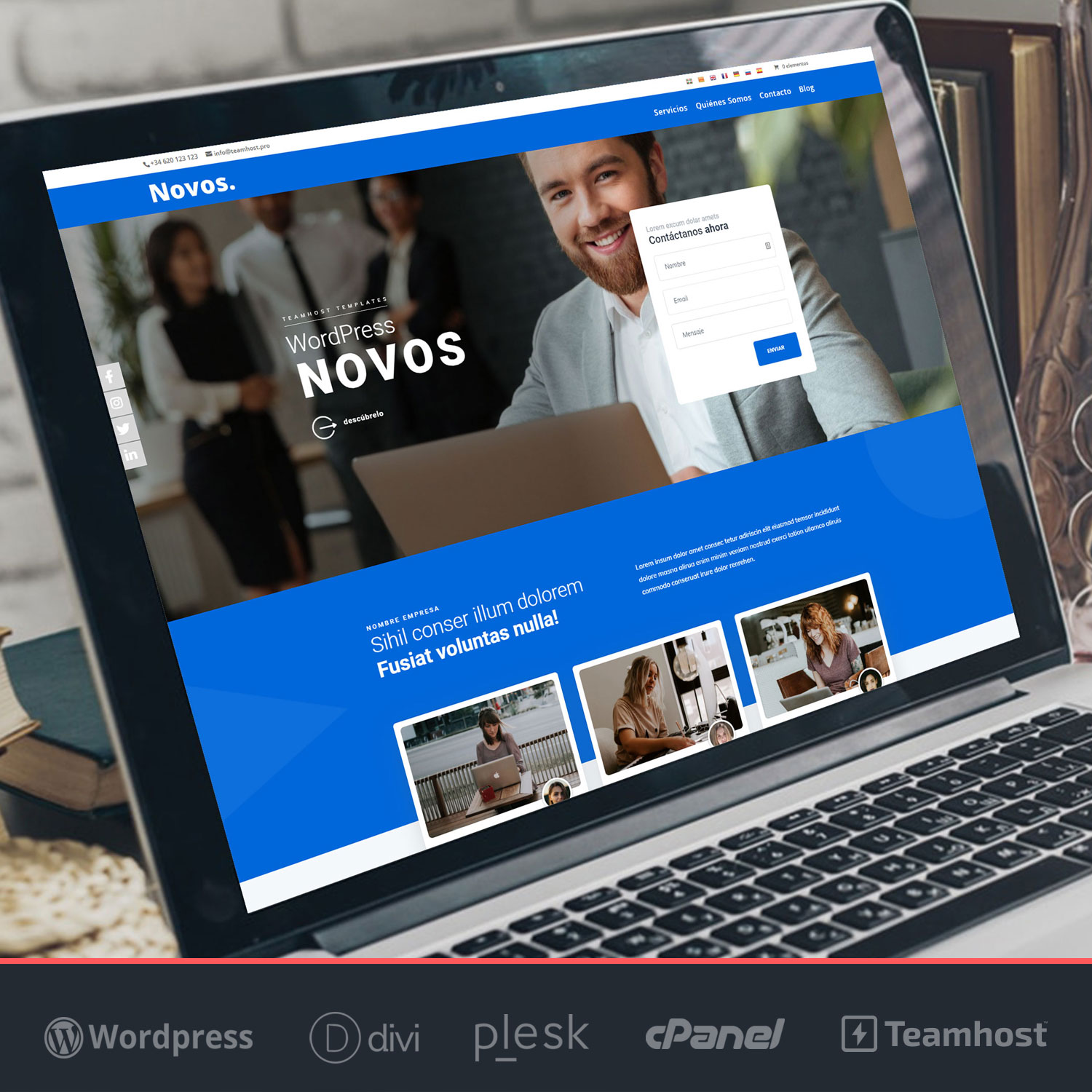 crear pagina web Wordpress Novos