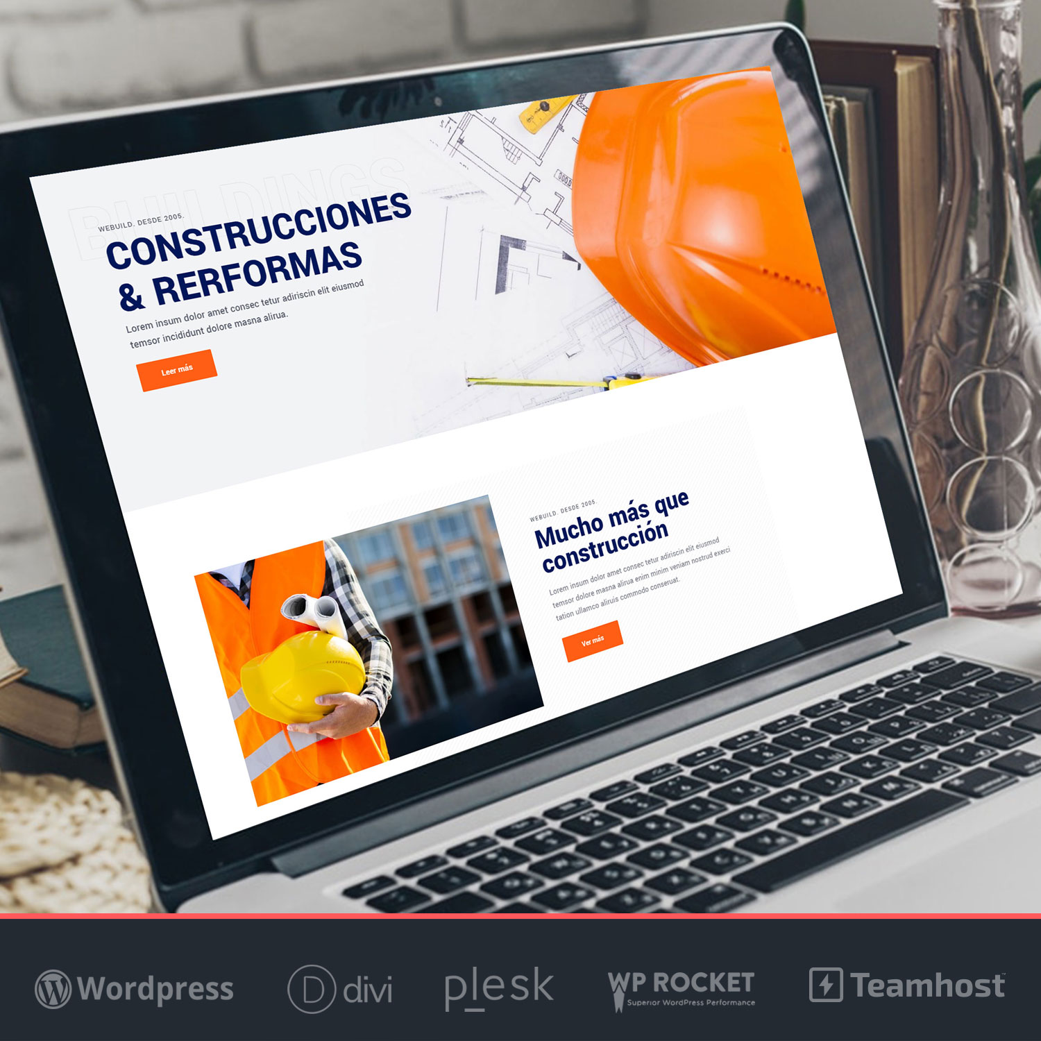 webuild pagina web construcciones wordpress divi