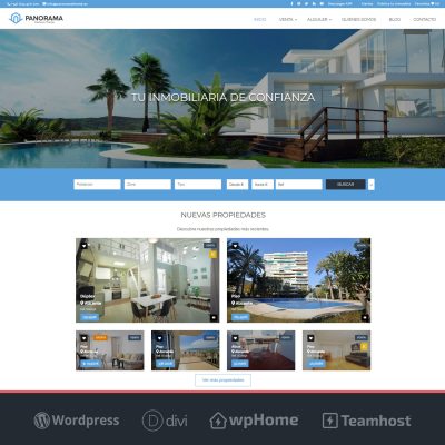 Plantilla Panorama WordPress para Inmobiliaria